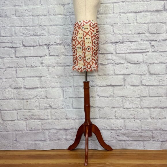 Free People Romi Mesh Aztec Print Mini Skirt - Picture 3 of 9